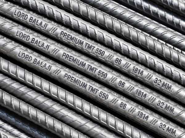 TMT Bars bundles from Thermex rolling mill at Apple Industries
